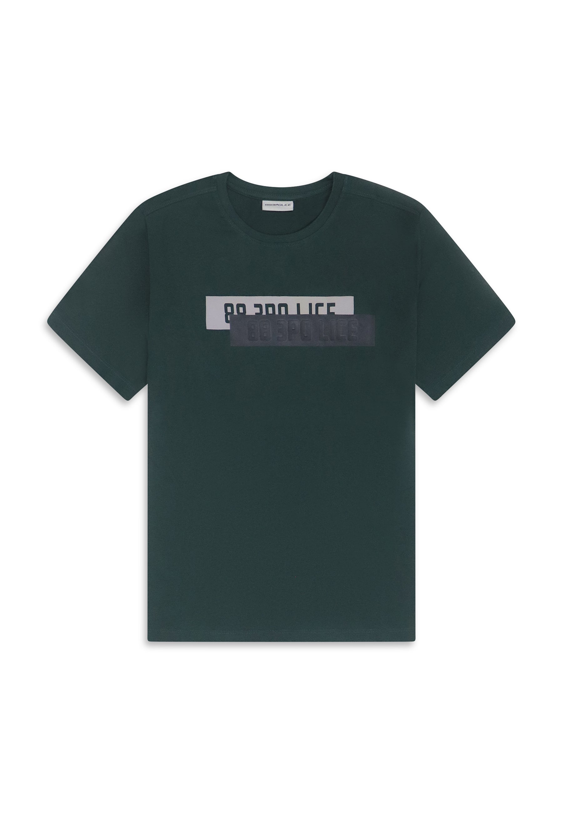 883 POLICE ADRIAN LAYERED LOGO T-SHIRT - FOREST