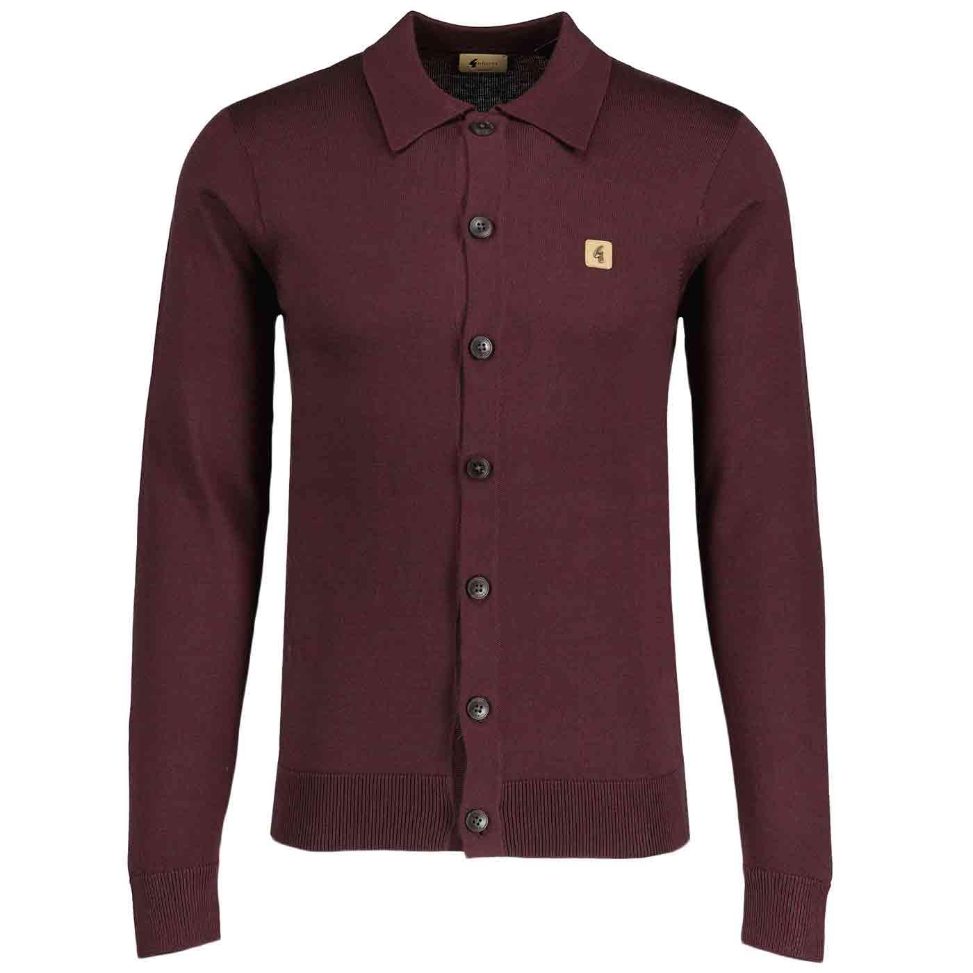 GABICCI AZIMA L/S FULL BUTTON KNIT V53GK16-BURGANDY