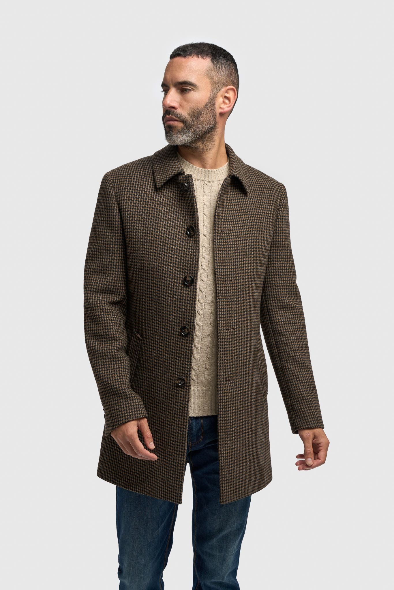 CAVANI PEARSON WOOL BLEND COAT