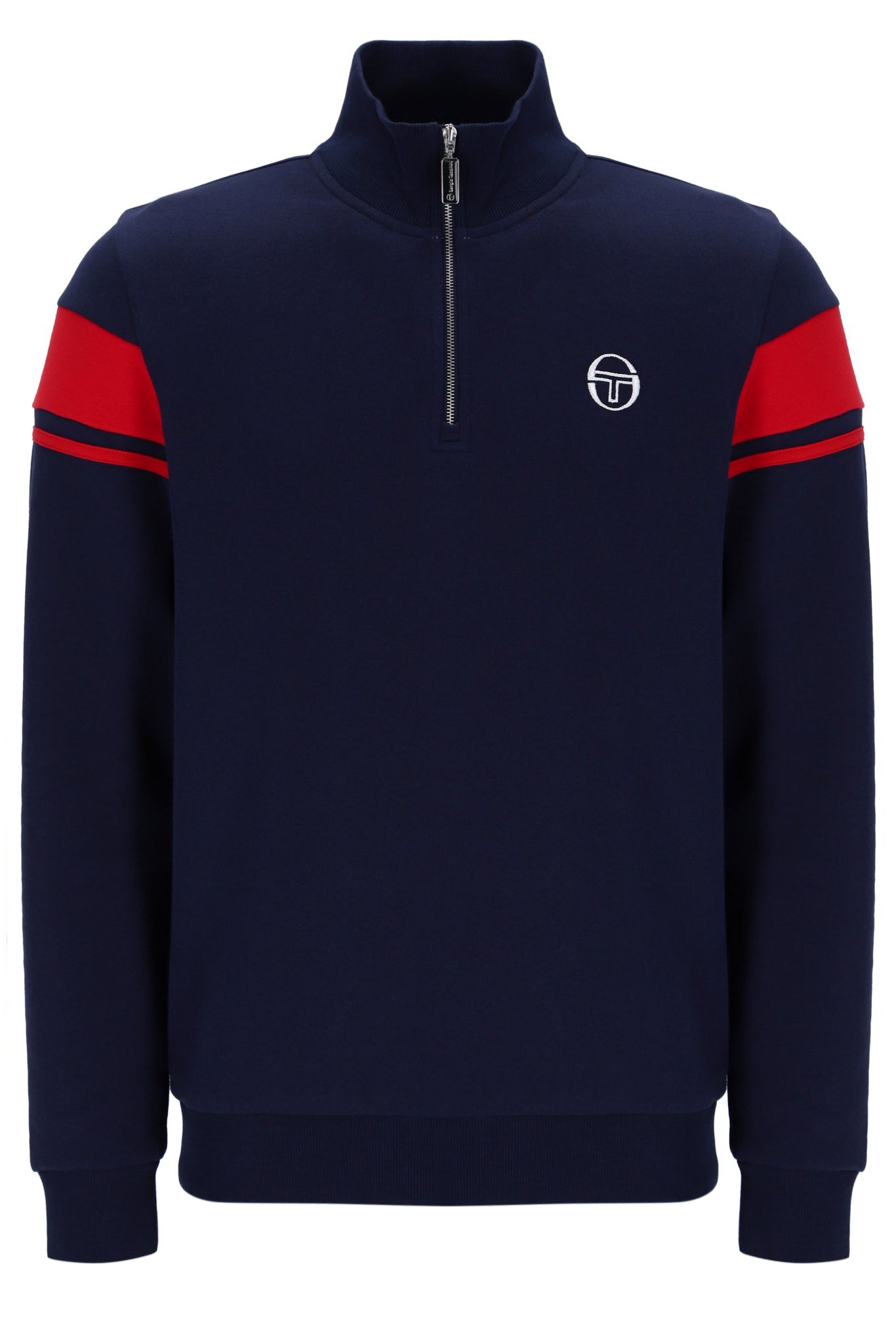 SERGIO TACCHINI DAMARINDO 1/4 ZIP TRACK TOP STM21243-226 MARITIME BLUE / ADRENALINE RUSH