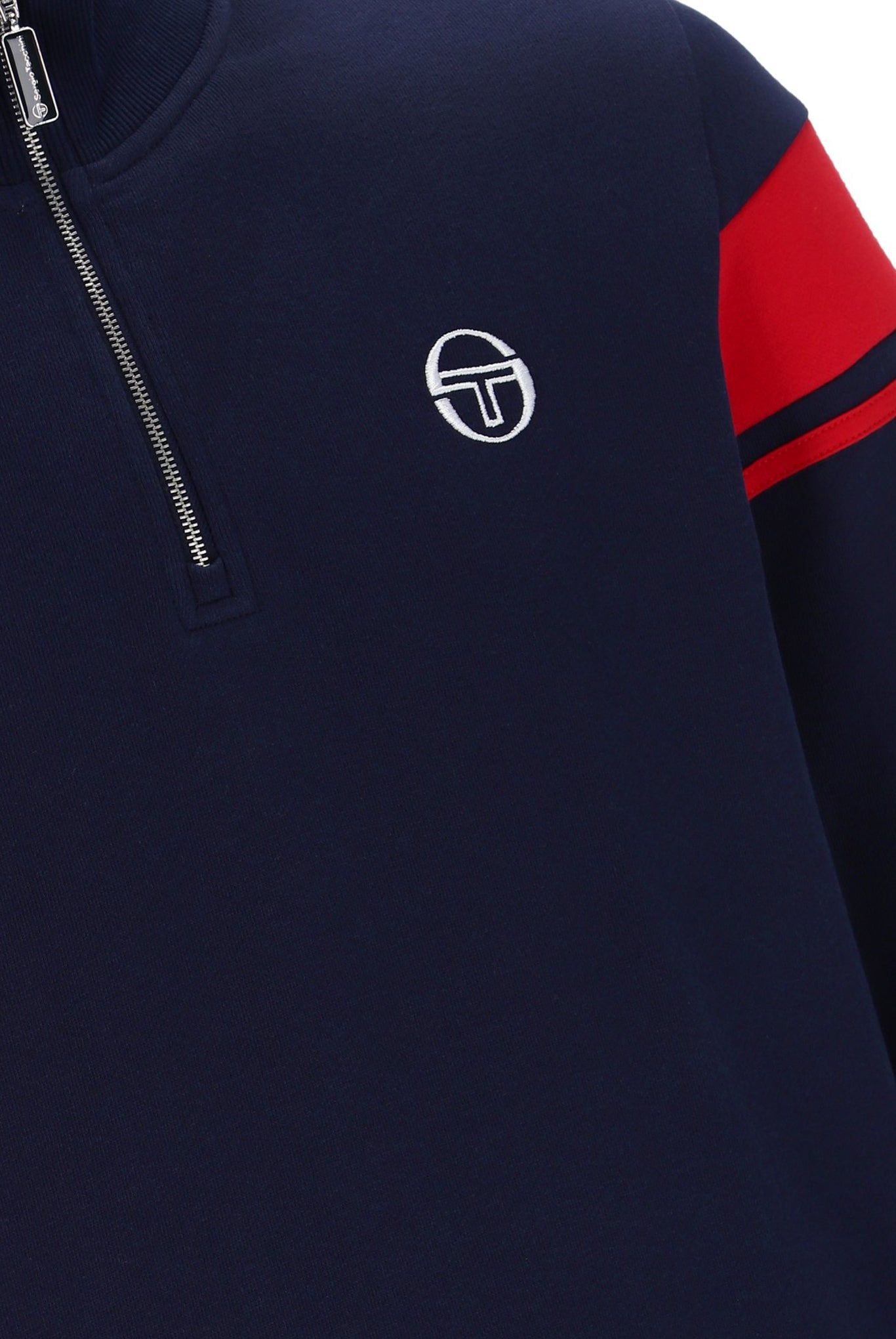 SERGIO TACCHINI DAMARINDO 1/4 ZIP TRACK TOP STM21243-226 MARITIME BLUE / ADRENALINE RUSH