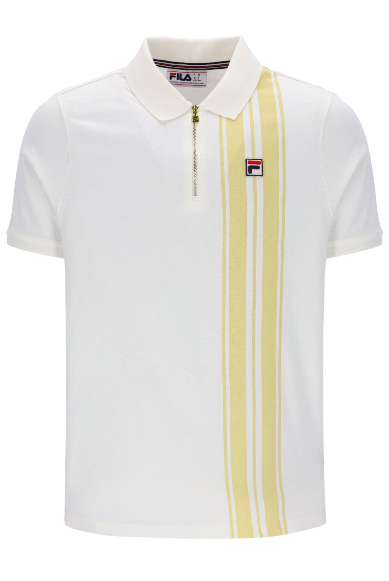 FILA DARIO ZIP POLO FW25MH025-130 WHITE