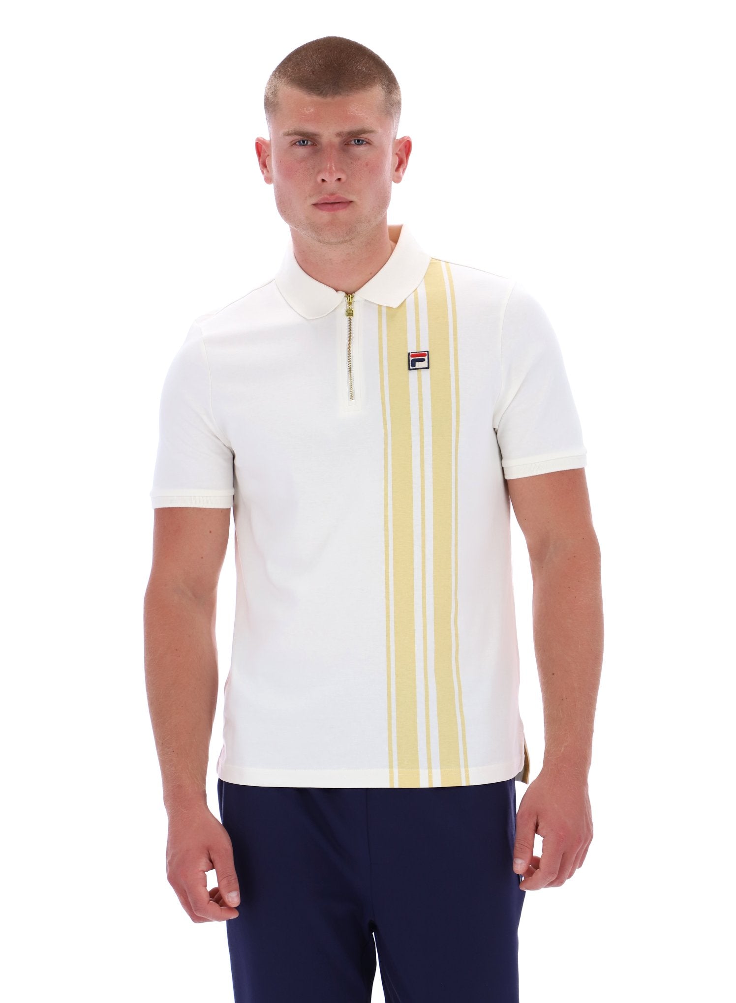 FILA DARIO ZIP POLO FW25MH025-130 WHITE