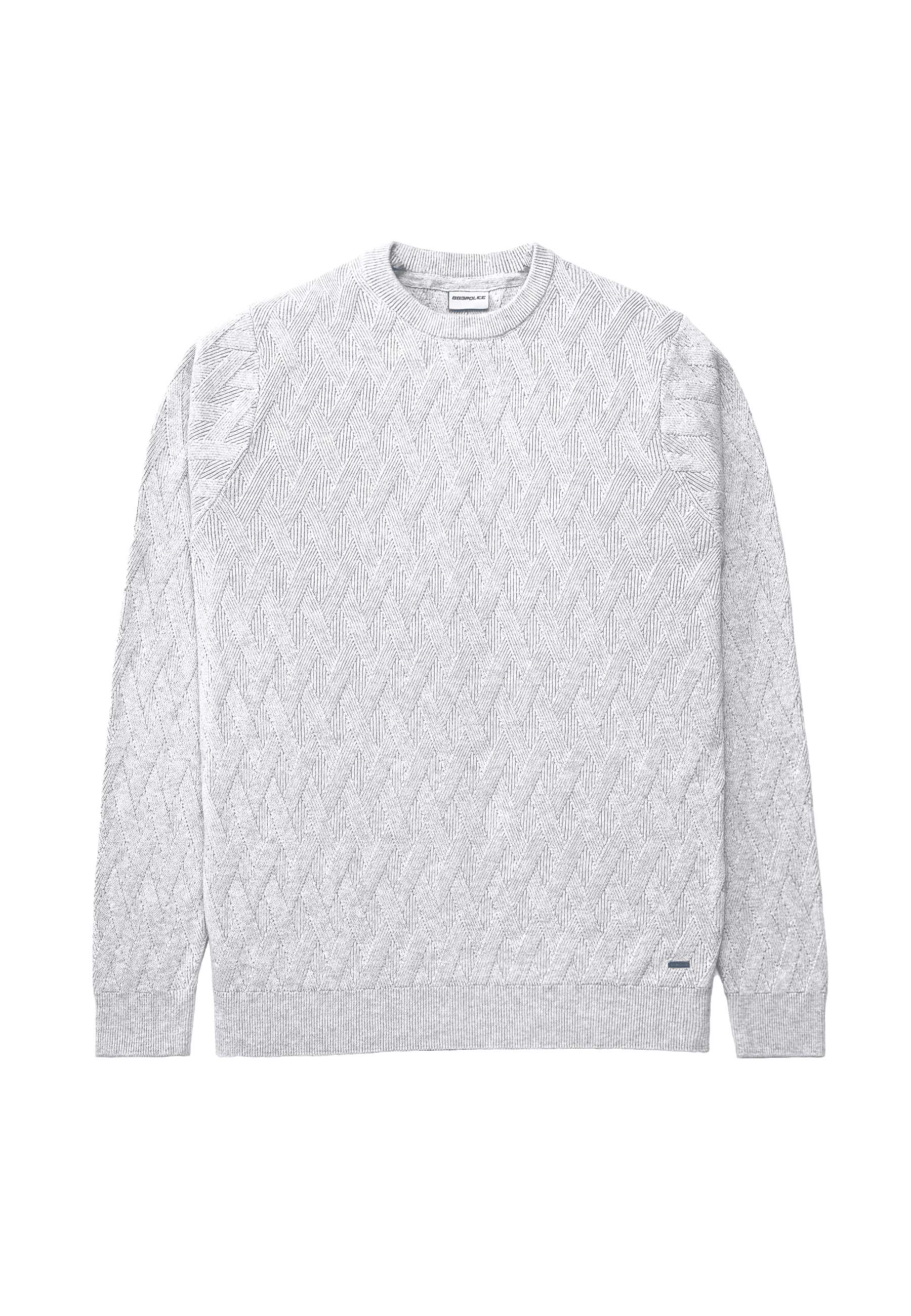 883 POLICE FORSAN CHEVRON WEAVE KNIT - ECRU