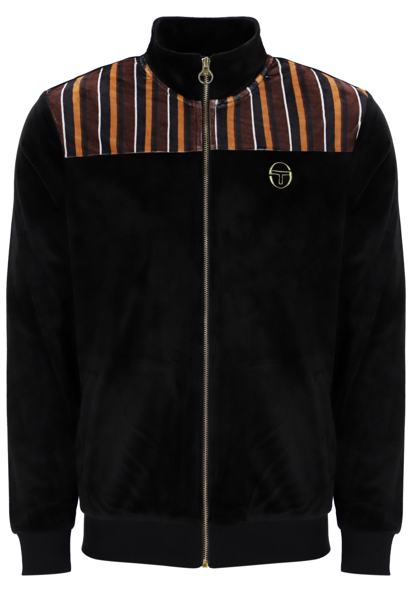 SERGIO TACCHINI GABIANO VELOUR TRACK TOP STM21217- 160 BLACK