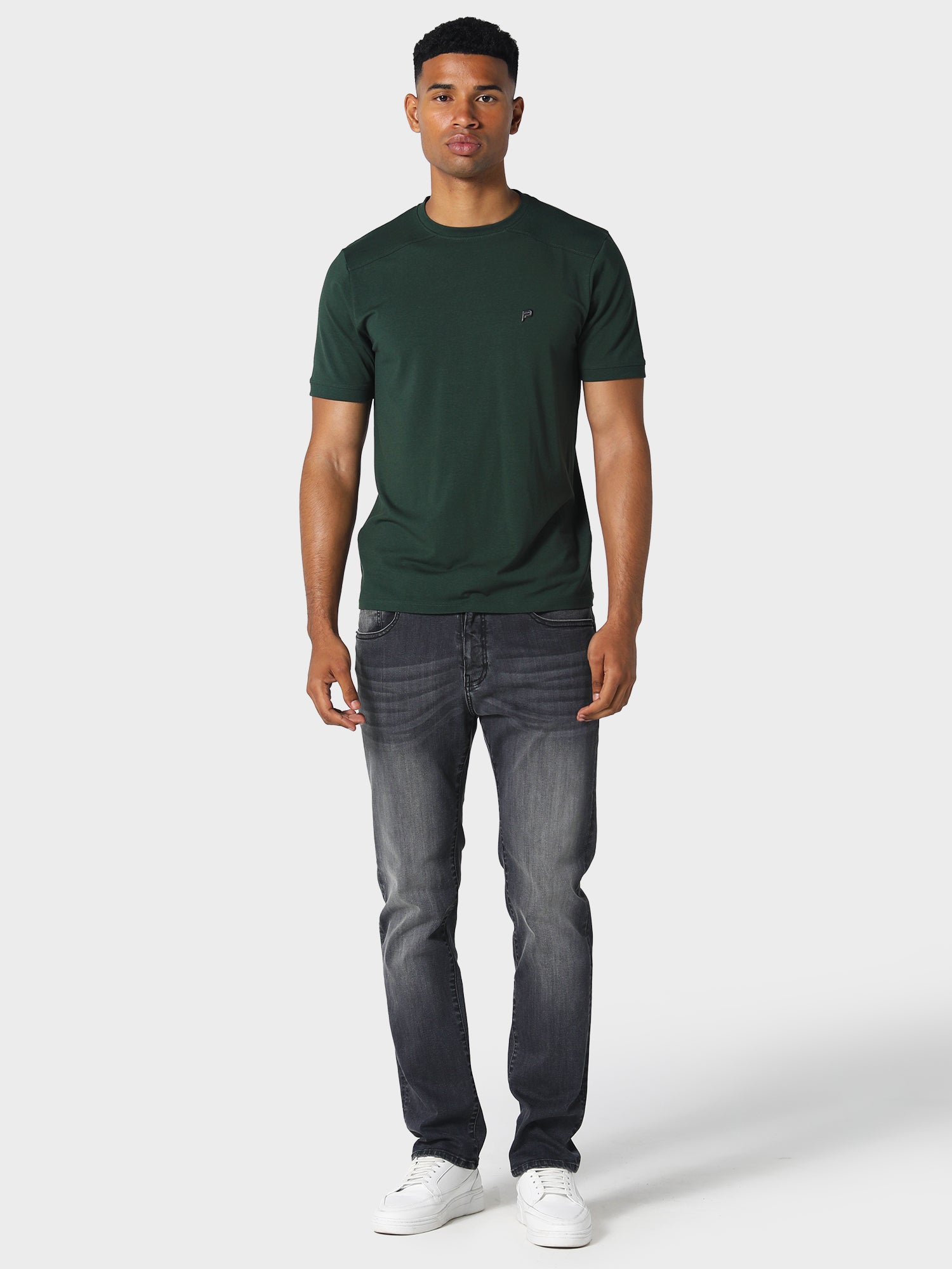 POLICE GAMBIT EMERALD GREEN BASIC T-SHIRT