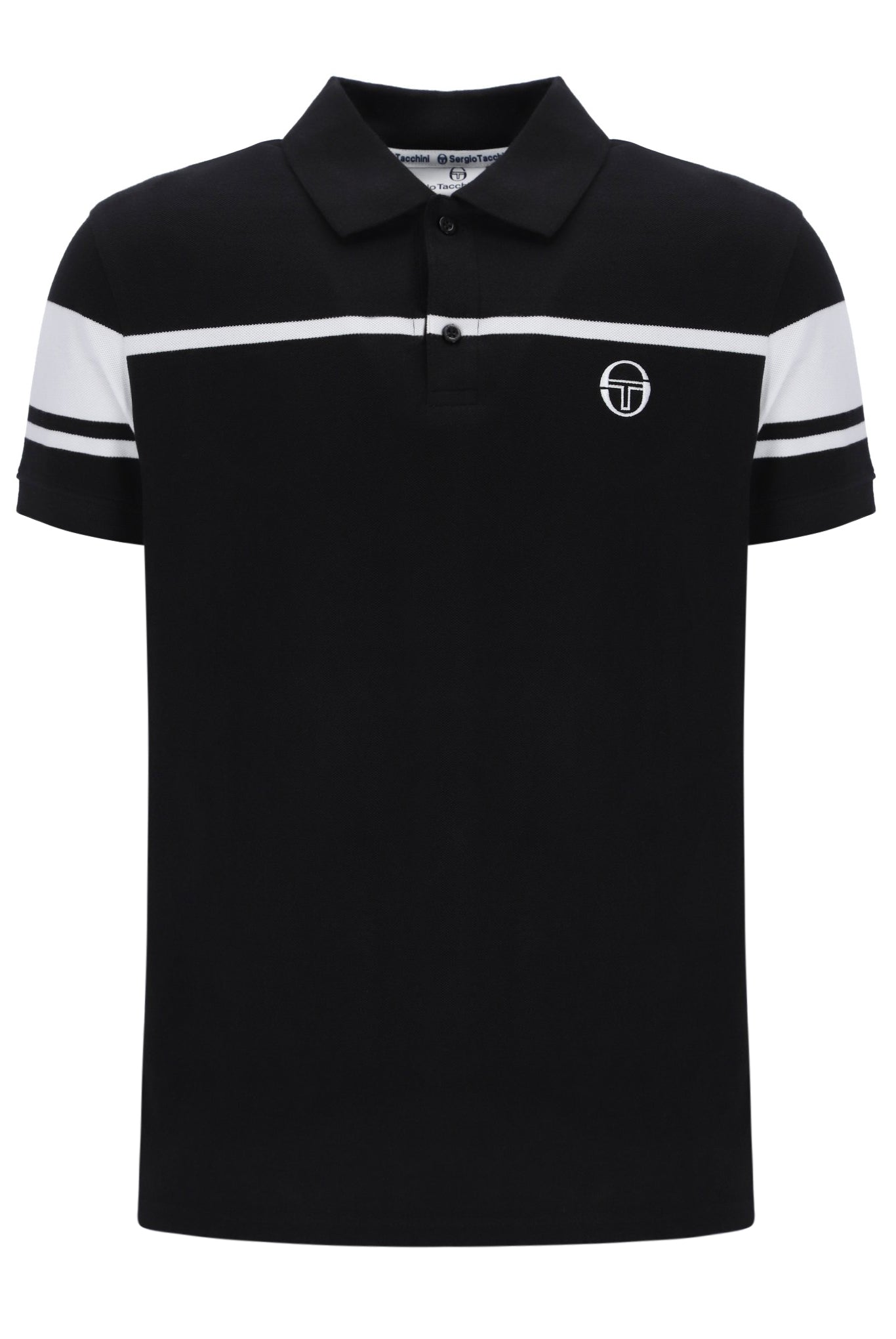 SERGIO TACCHINI HEATH POLO  - STM21151- 002-BLACK/WHITE