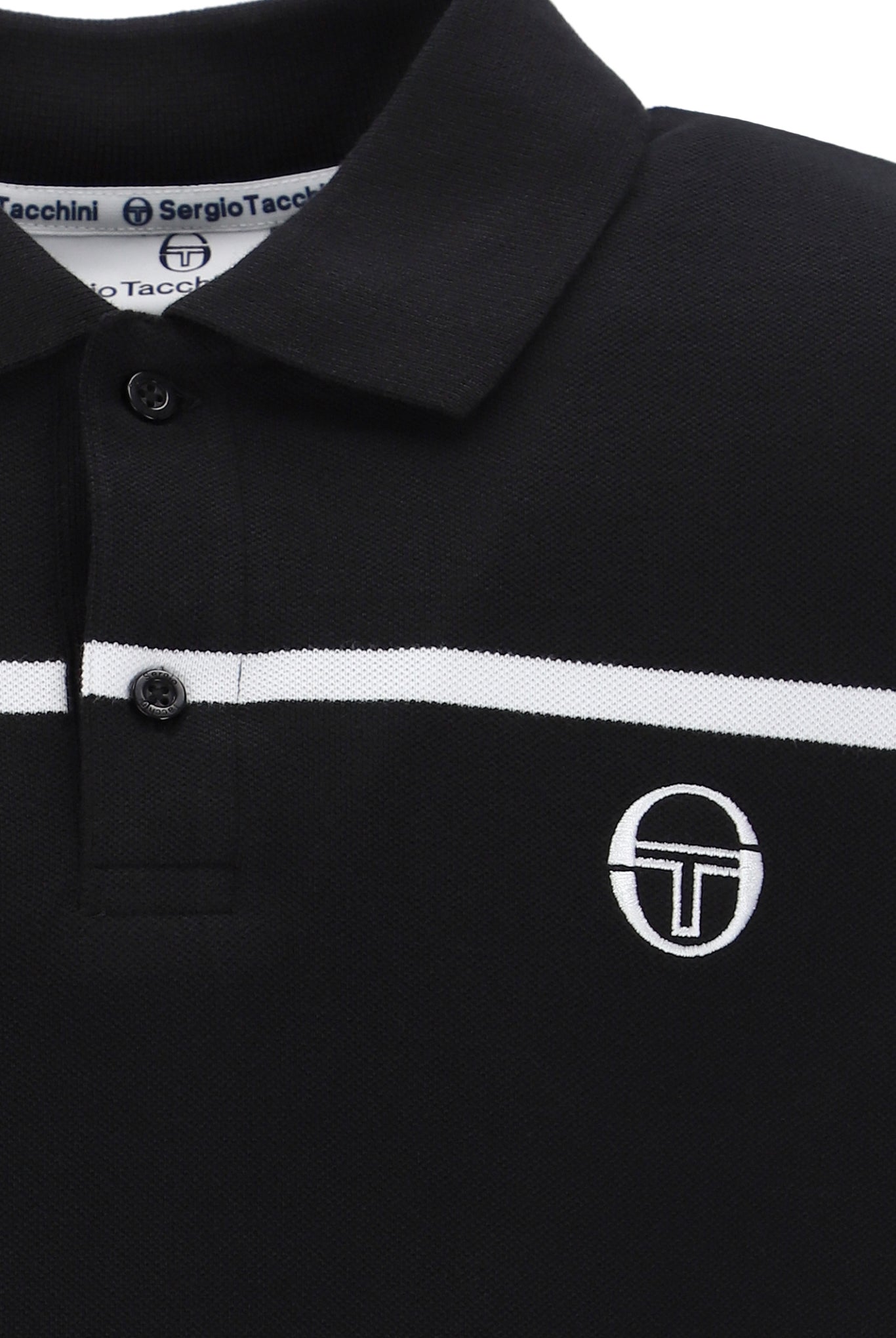 SERGIO TACCHINI HEATH POLO  - STM21151- 002-BLACK/WHITE