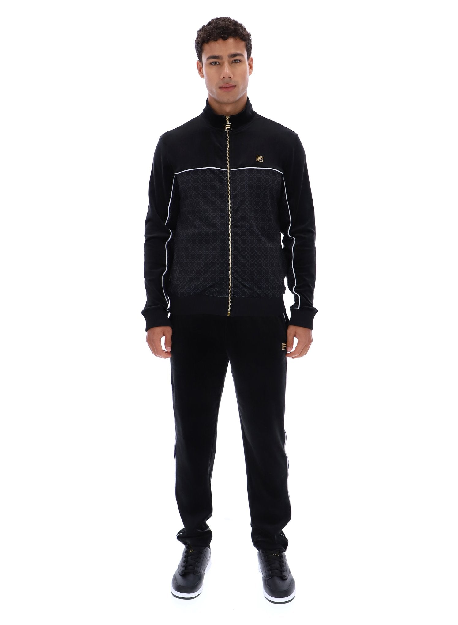 FILA HIGGINS VELOUR TRACK TOP FW25MG015-BLACK