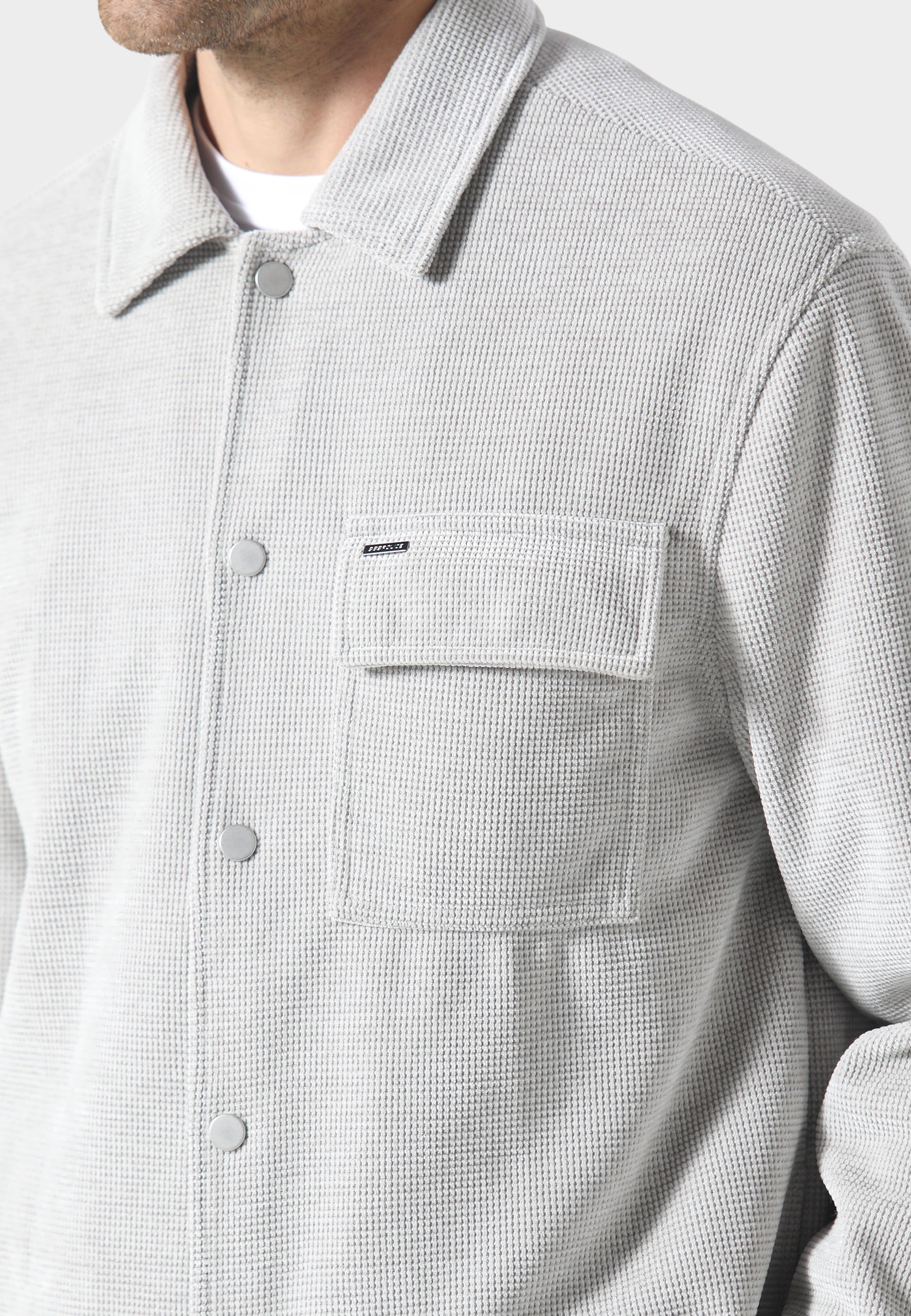 883 POLICE HILLTOP TEXTUREDOVERSHIRT-GREY