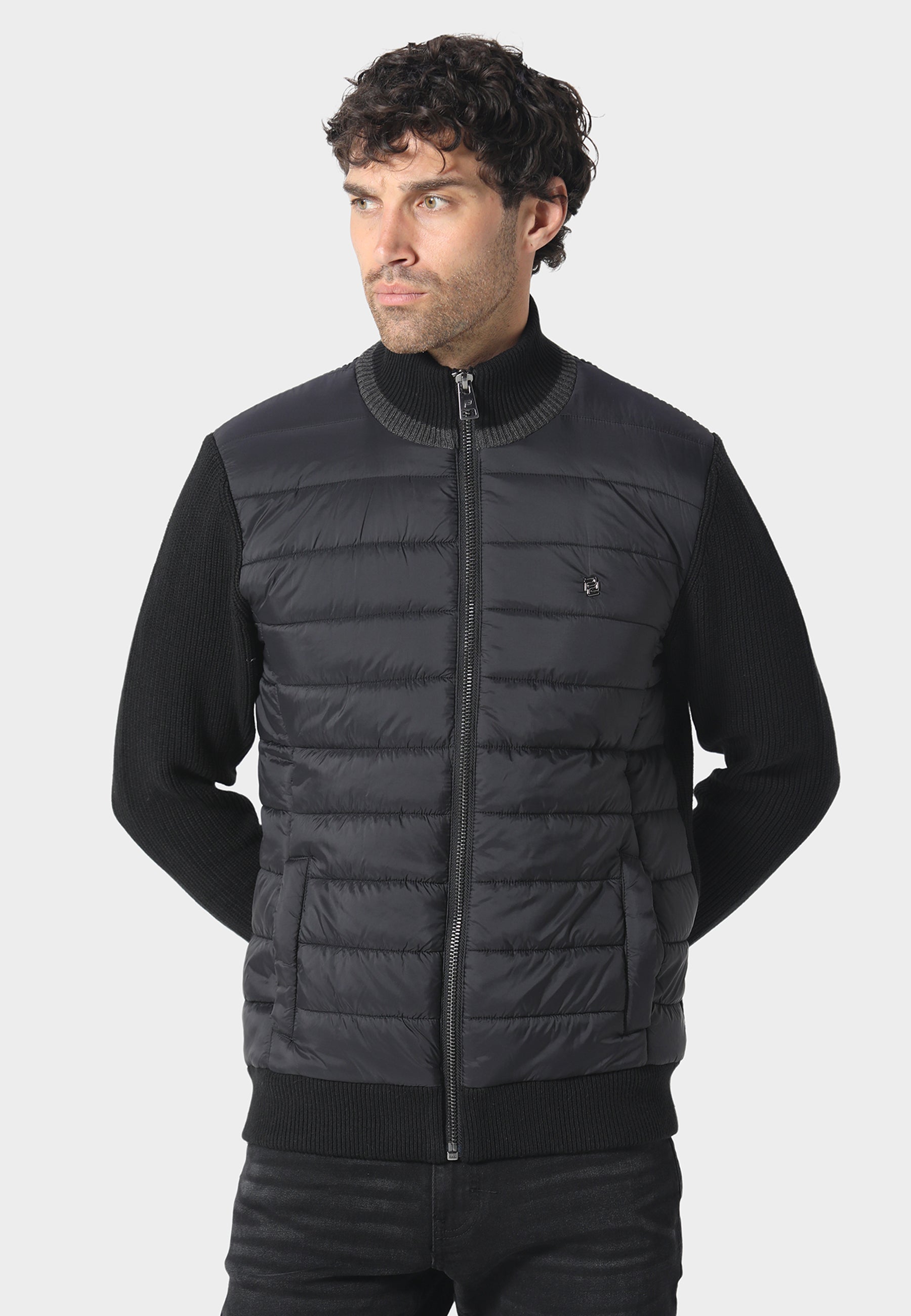 883 POLICE MILDRED HYBIRD JACKET -BLACK