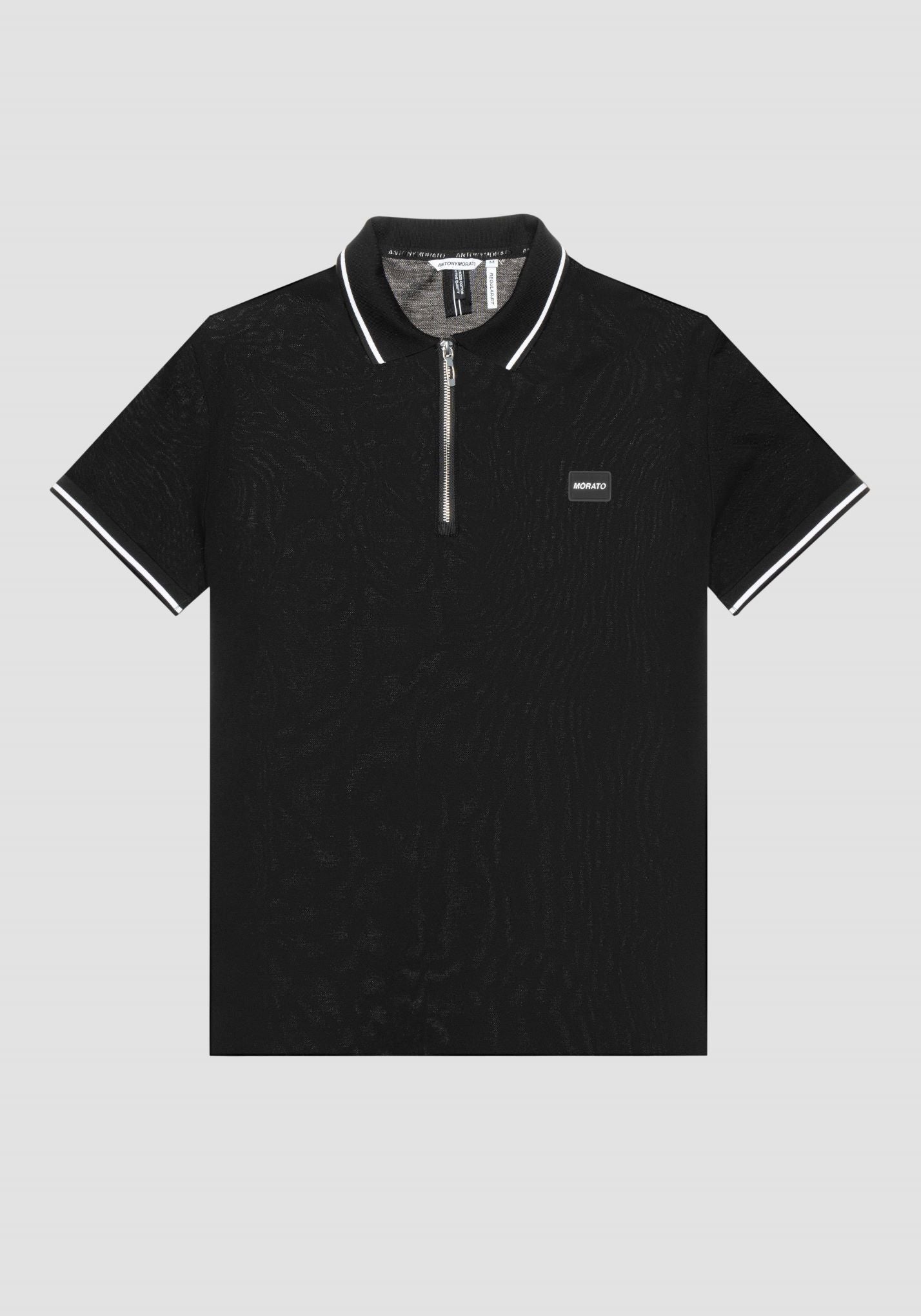 ANTONY MORATO MERCERISED PIQUE POLO MMKS 02361-BLACK