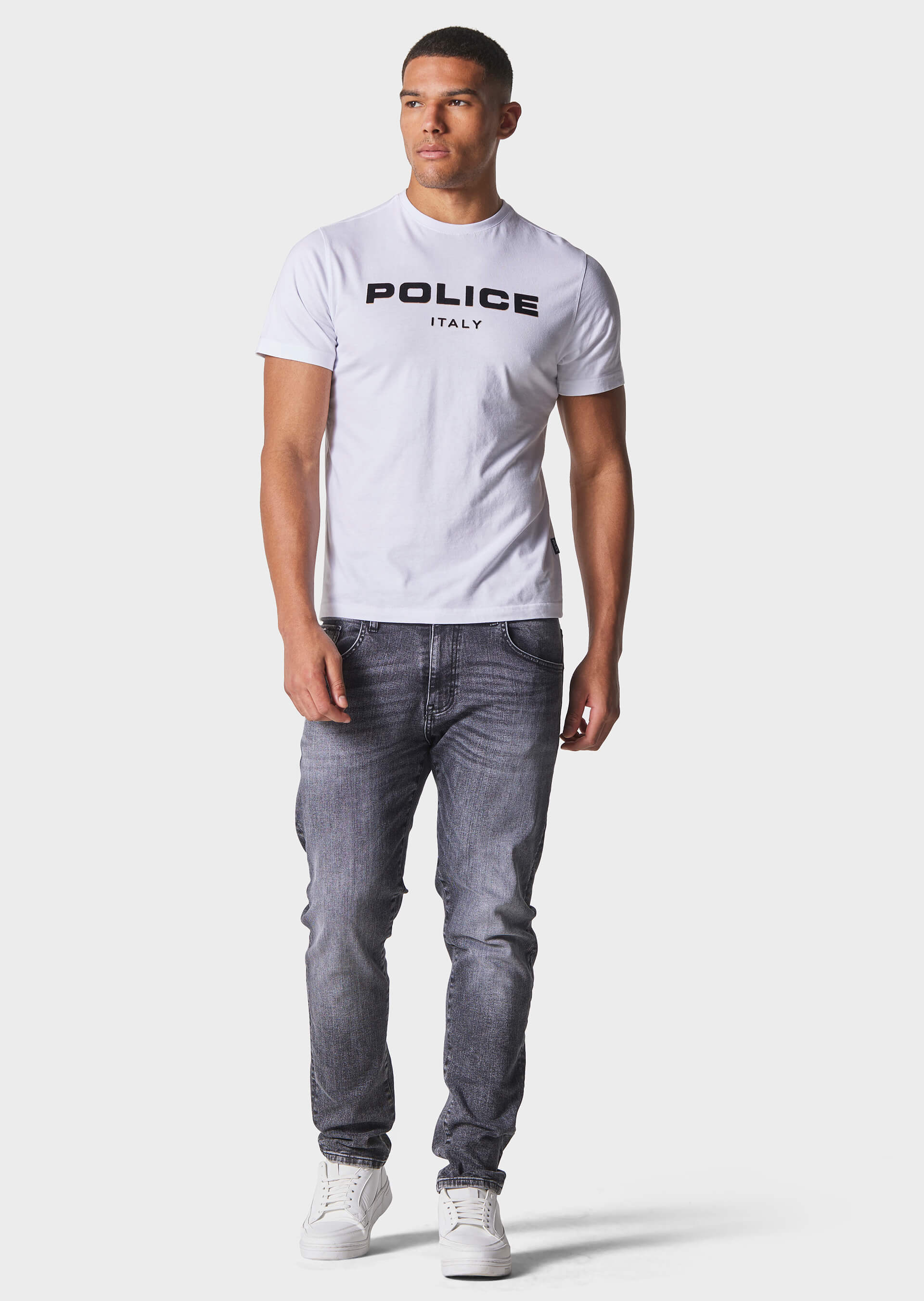 POLICE SILVIO T-SHIRT - WHITE