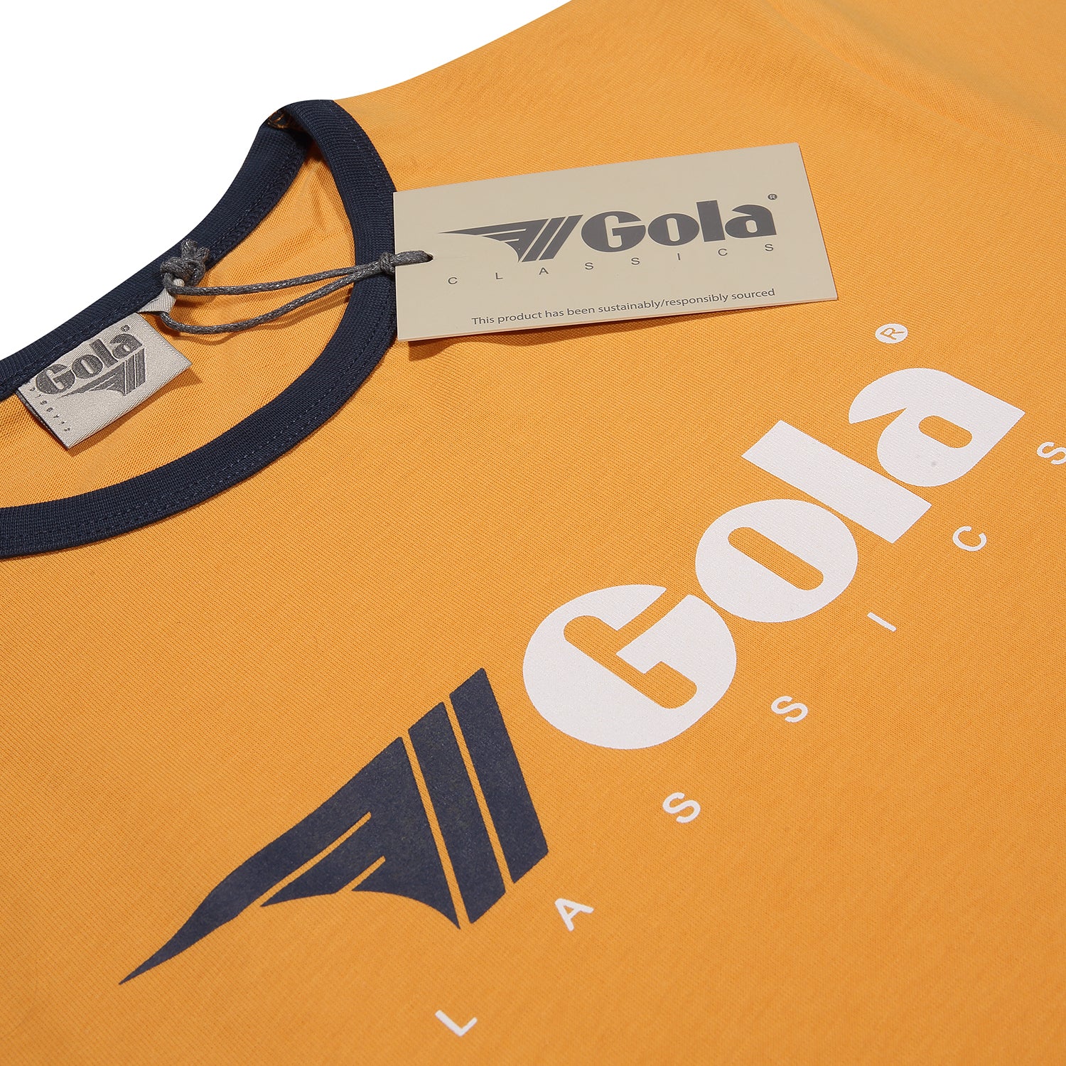 GOLA RETRO RINGER T-SHIRT GOLD