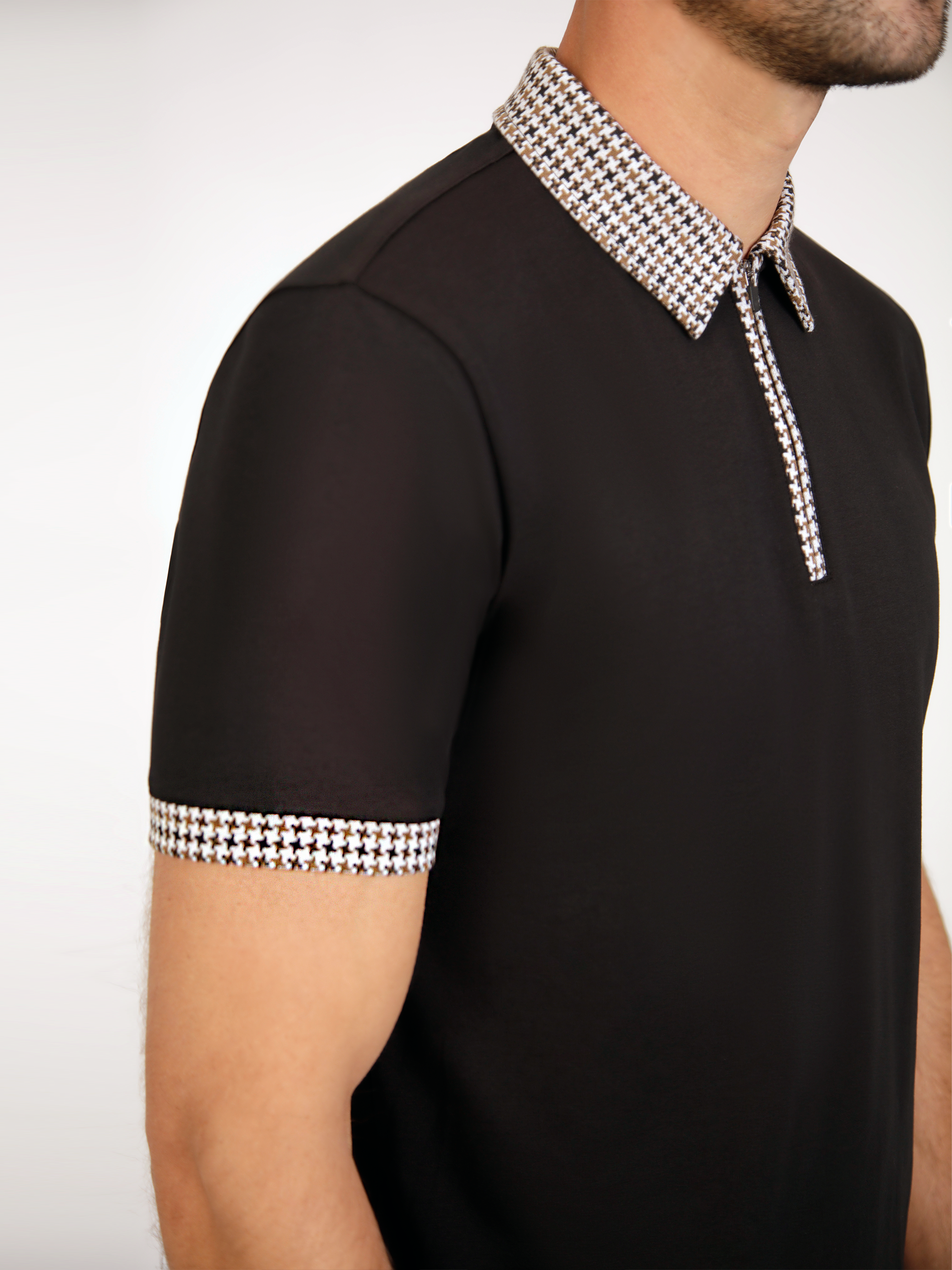 MISH MASH NASHI ZIP POLO BLACK