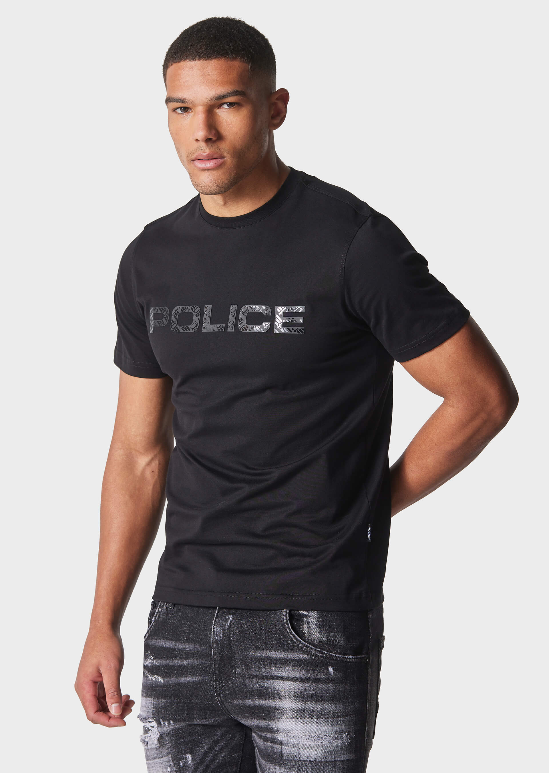 883 POLICE SILVIO T-SHIRT - BLACK