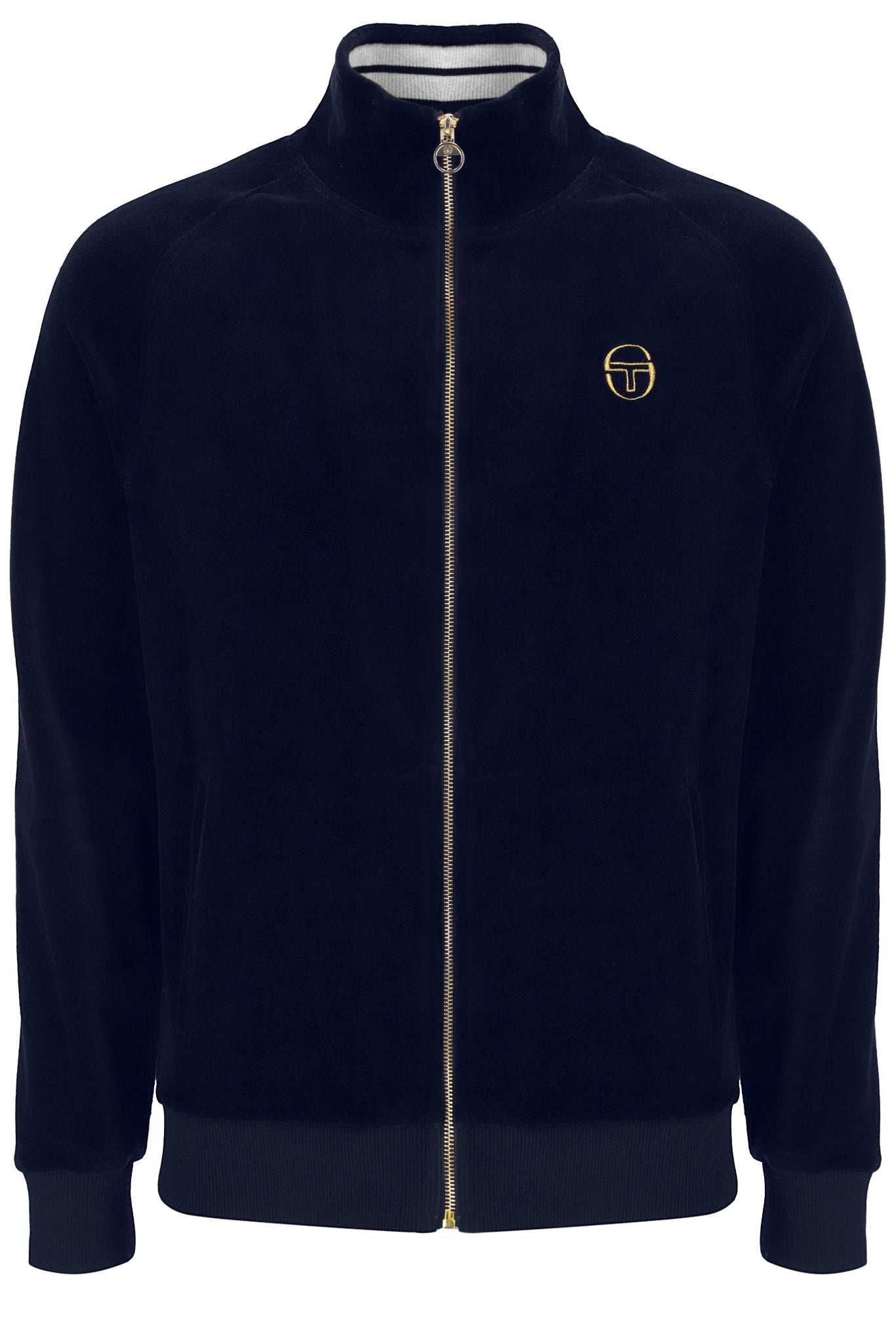 SERGIO TACCHINI COURT VELOUR TRACK TOP STM21136-MARITIME BLUE/GARDENIA