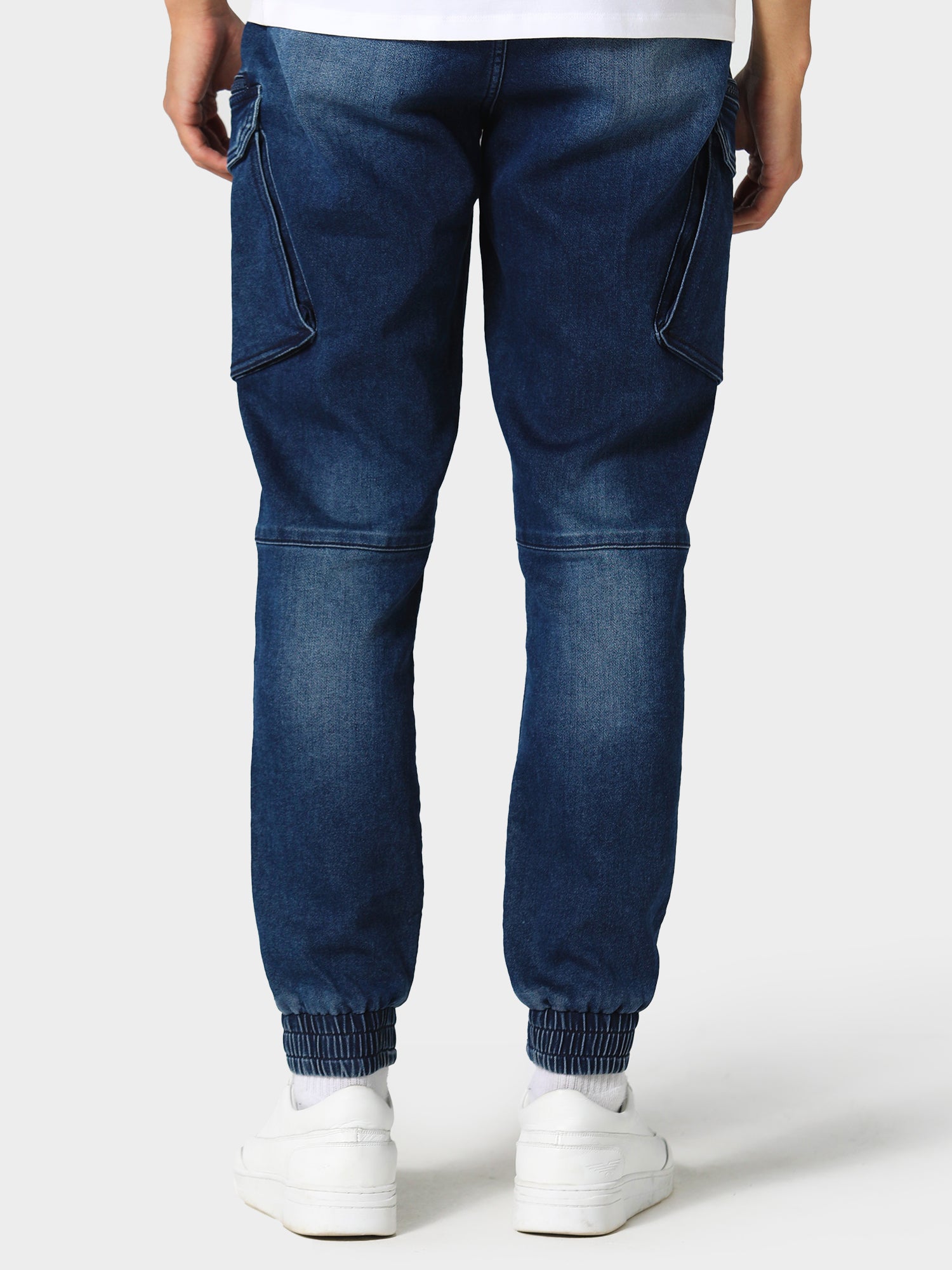 POLICE WARE 537 CARGO DENIM BLUE JEANS