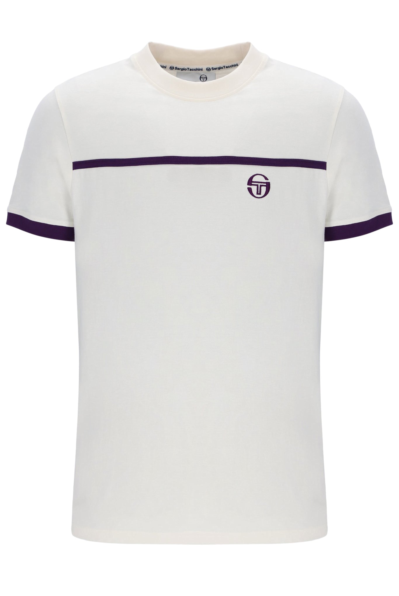 SERGIO TACCHINI WILDING T-SHIRT - STM21152- 033 GARDENIA/BLACKBERRY CORDIAL