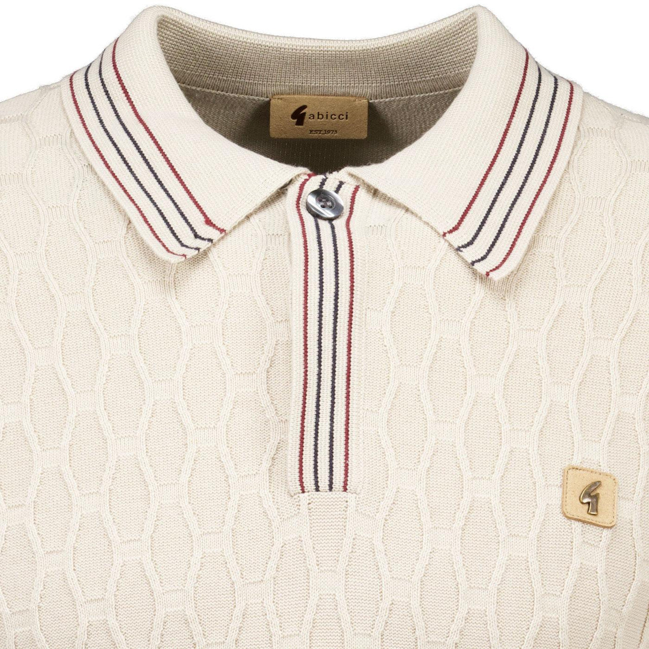 GABICCI MILTON LONG SLEEVE KNIT POLO - LINEN