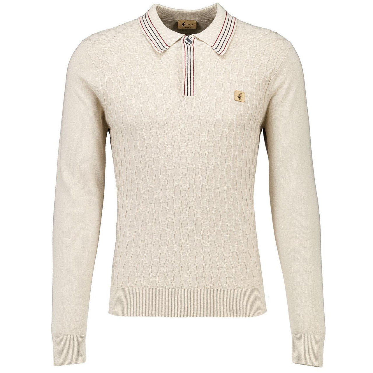 GABICCI MILTON LONG SLEEVE KNIT POLO - LINEN
