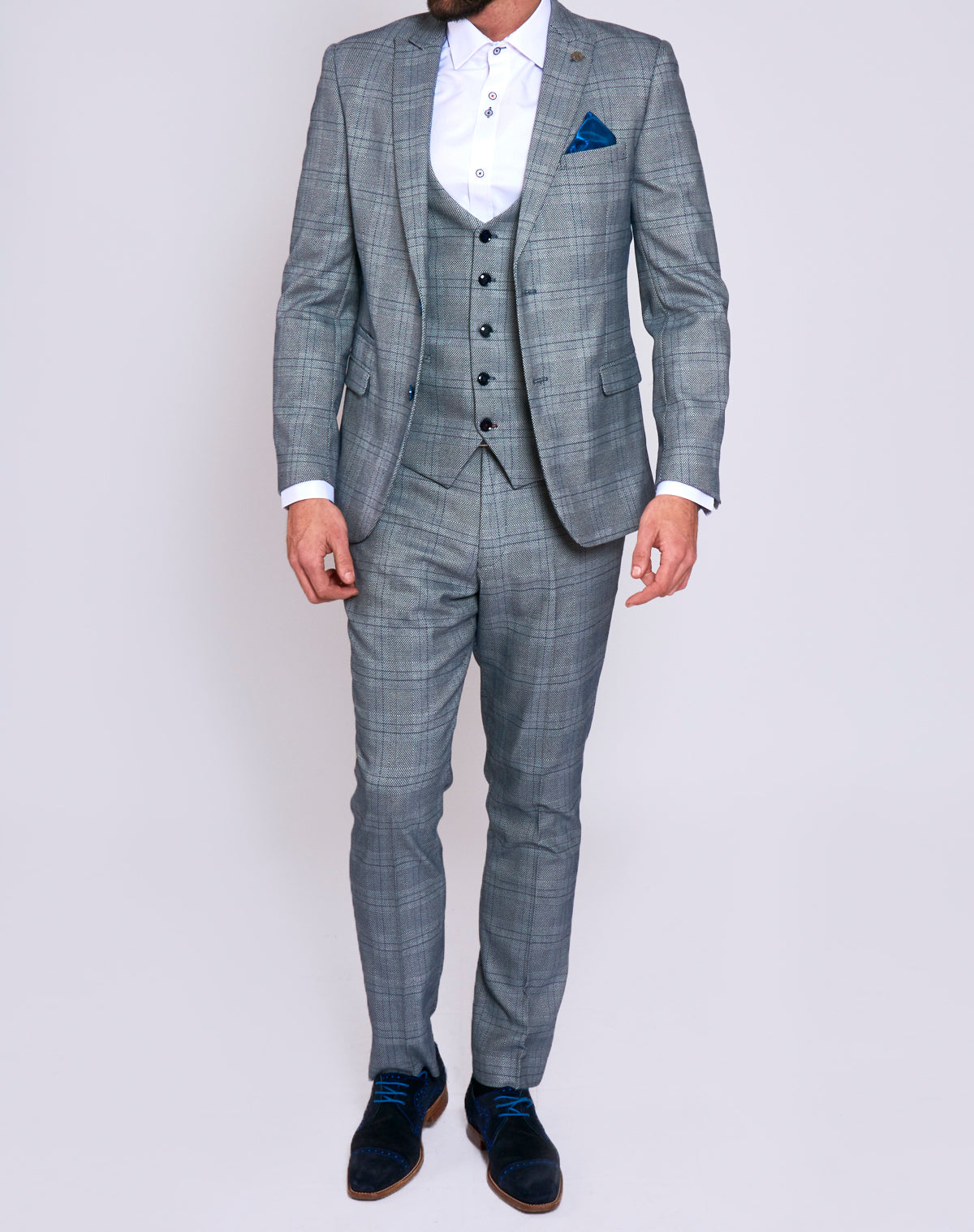SIZES AVAILABLE IN STORE - Marc Darcy Jerry Grey Blazer