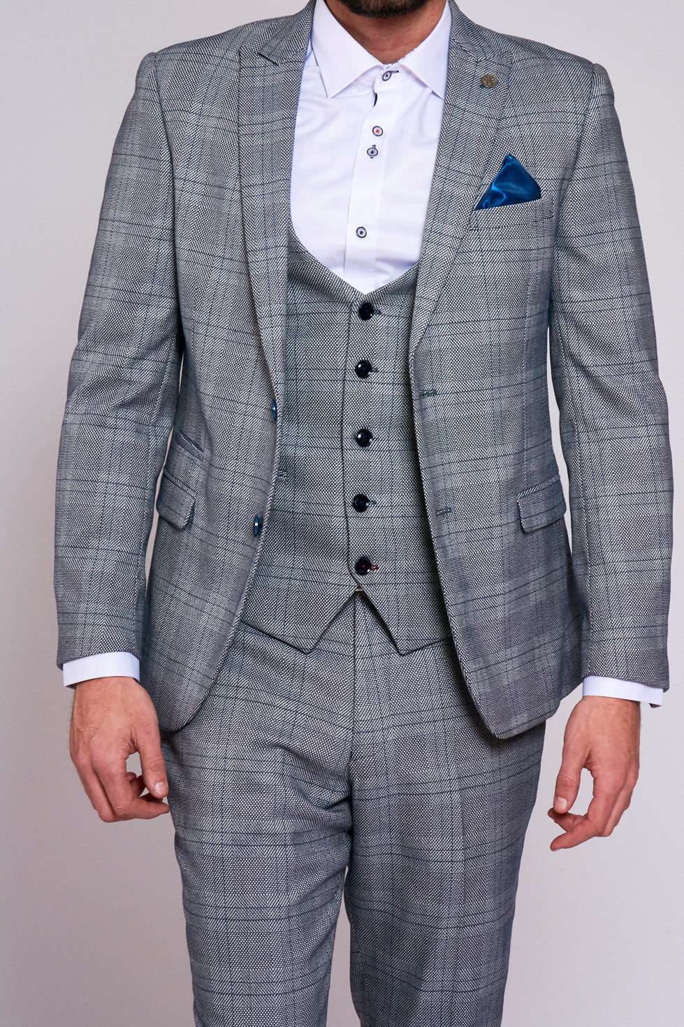SIZES AVAILABLE IN STORE - Marc Darcy Jerry Grey Blazer